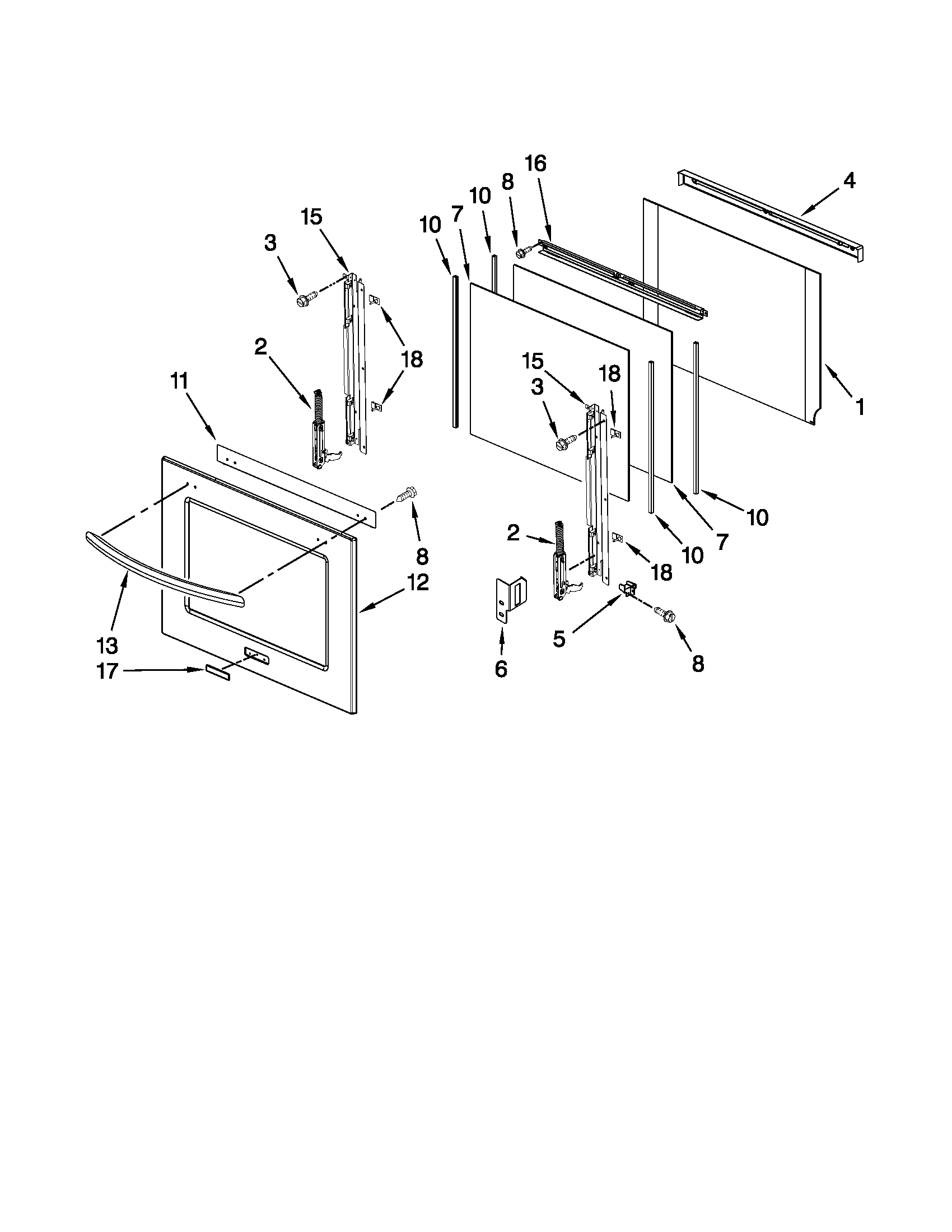 OVEN DOOR PARTS