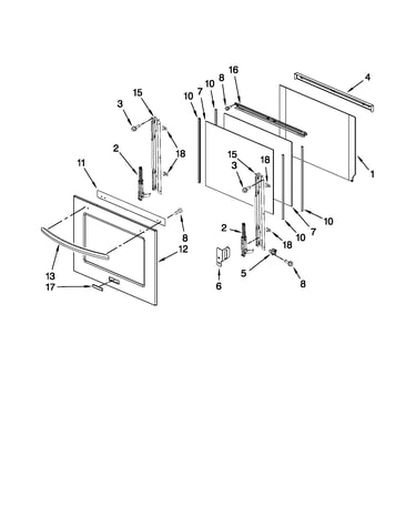 Oven door parts