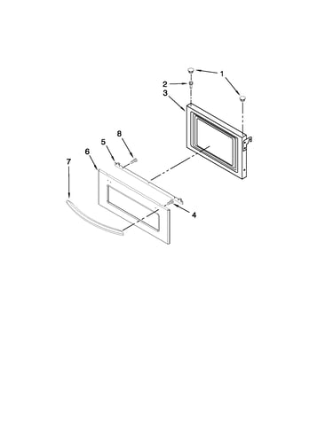 Microwave door parts