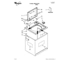 Whirlpool 7MWT97770TW1 top and cabinet parts diagram