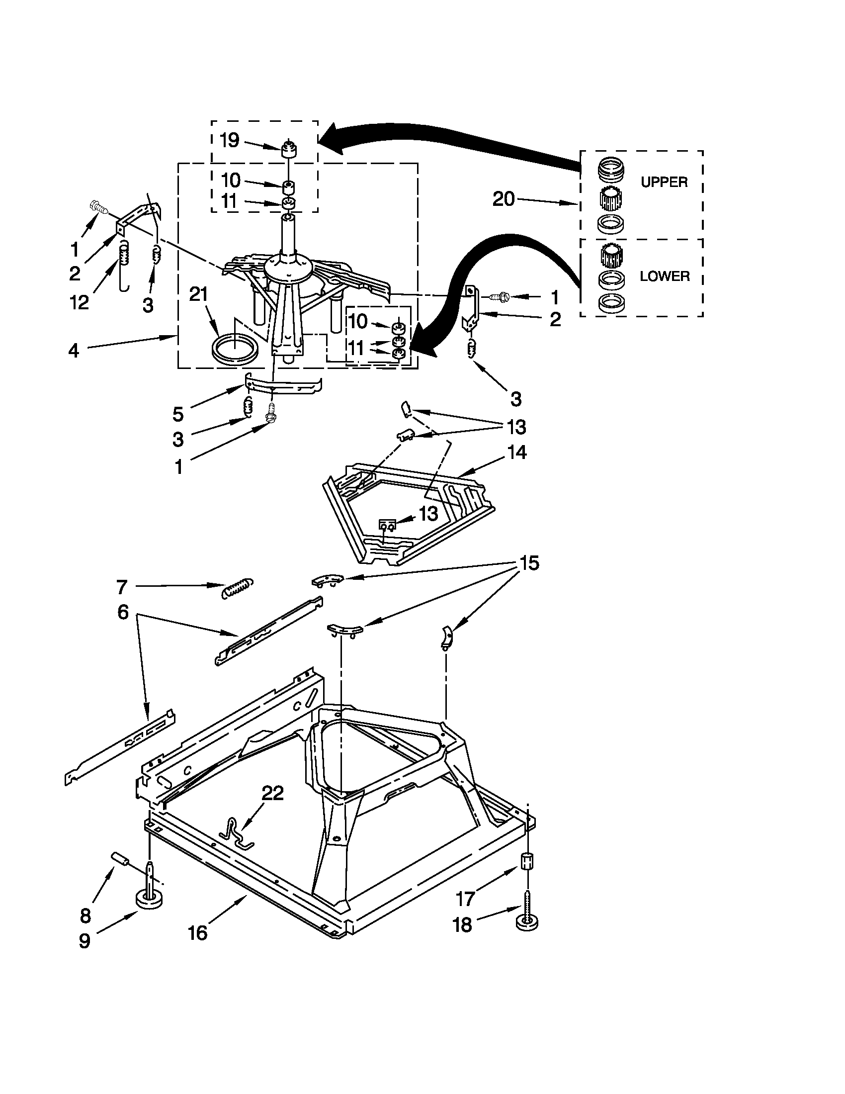 Machine base parts