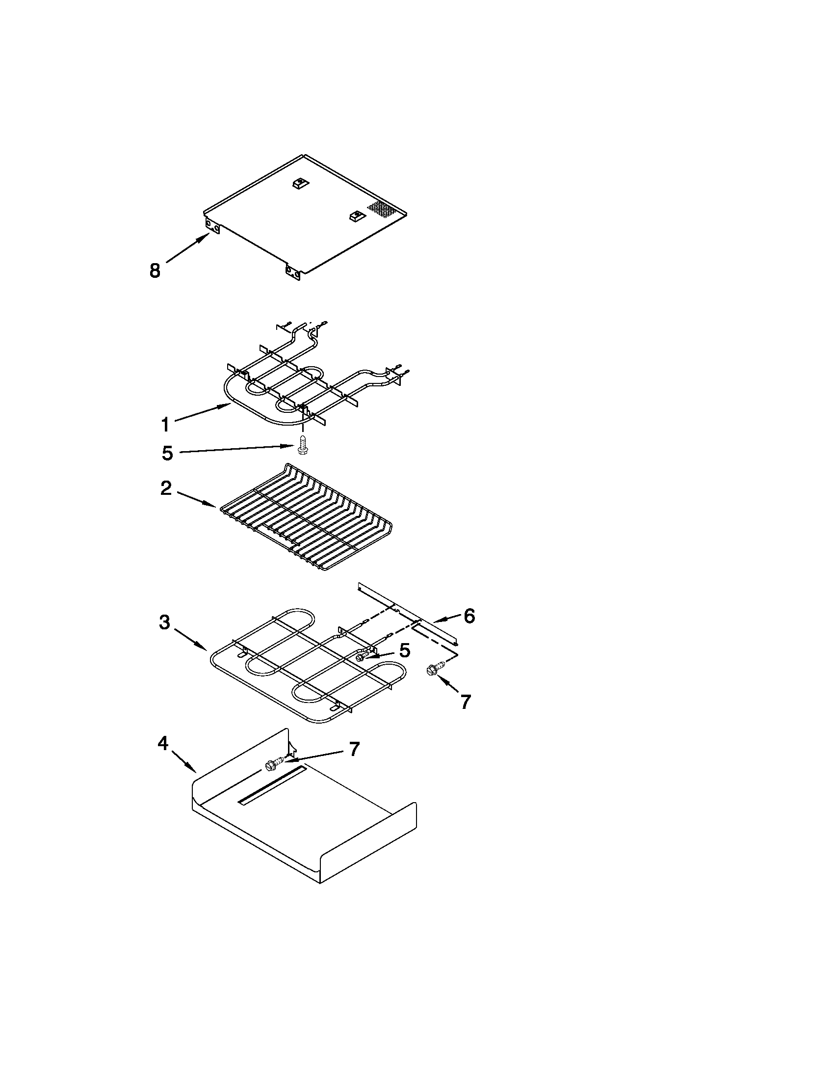 Internal oven parts