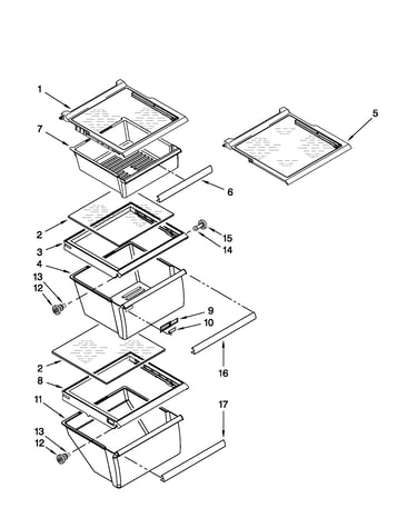 Refrigerator shelf parts