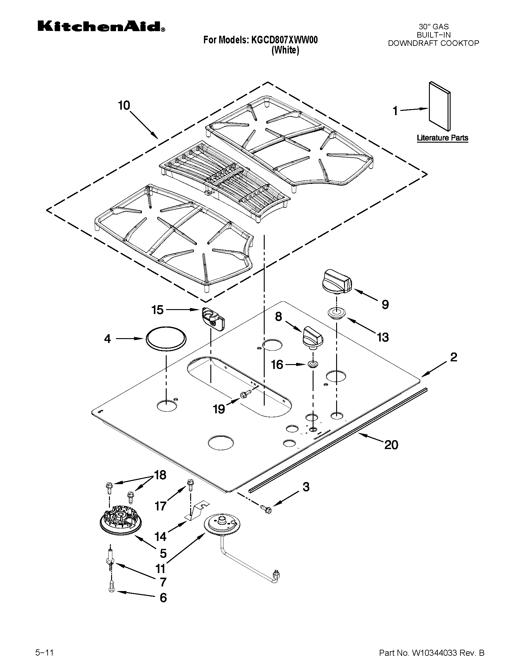 Cooktop parts