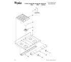 Whirlpool GGG388LXS00 cooktop parts diagram