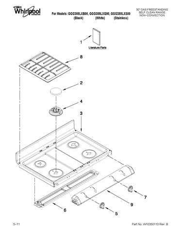 Cooktop parts