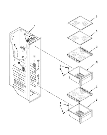 Freezer liner parts