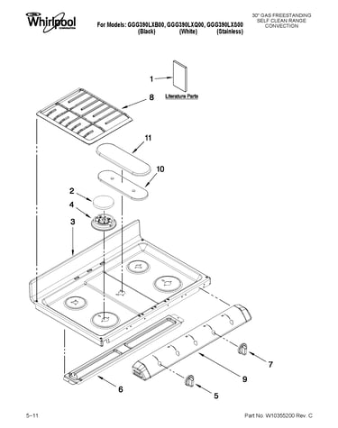 Cooktop parts