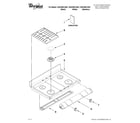 Whirlpool GGG388LXS01 cooktop parts diagram