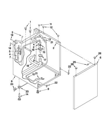 Washer cabinet parts