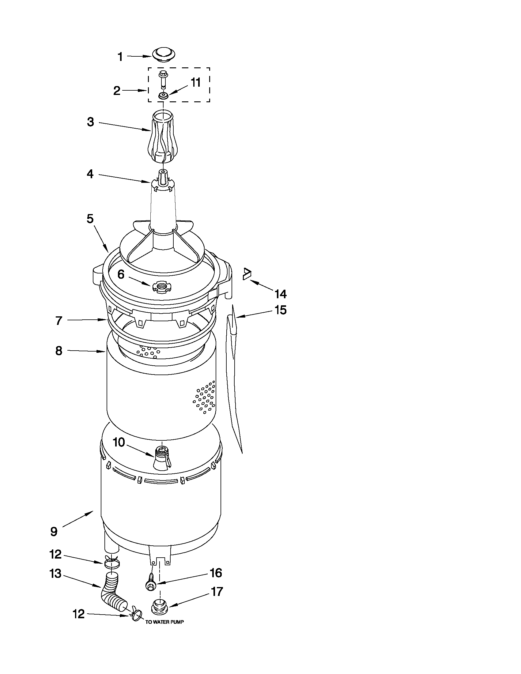 Tub and basket parts