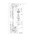 Whirlpool LTE5243DQA gearcase parts diagram