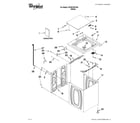 Whirlpool WTW4750YQ0 top and cabinet parts diagram