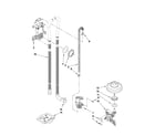 KitchenAid KUDS30IXWH2 fill, drain and overfill parts diagram