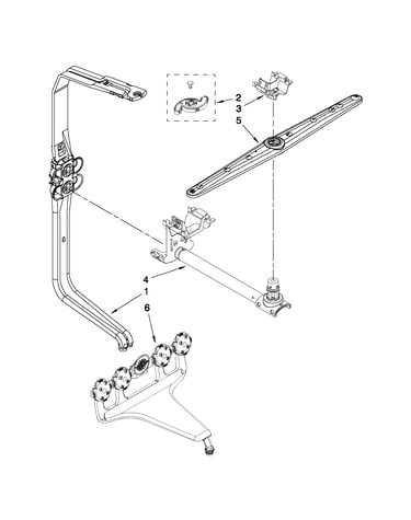 Upper wash and rinse parts