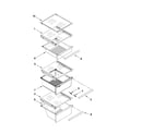 Whirlpool 6WSC20C6XW04 refrigerator shelf parts diagram