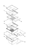 Refrigerator shelf parts