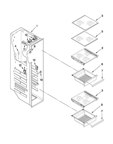 Freezer liner parts