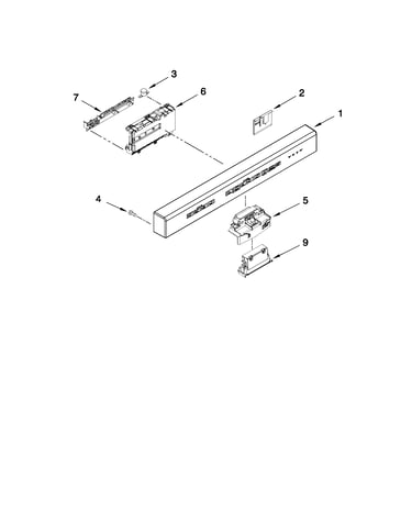 Control panel and latch parts