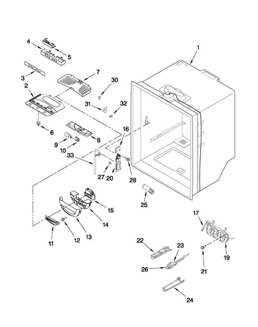 Refrigerator liner parts