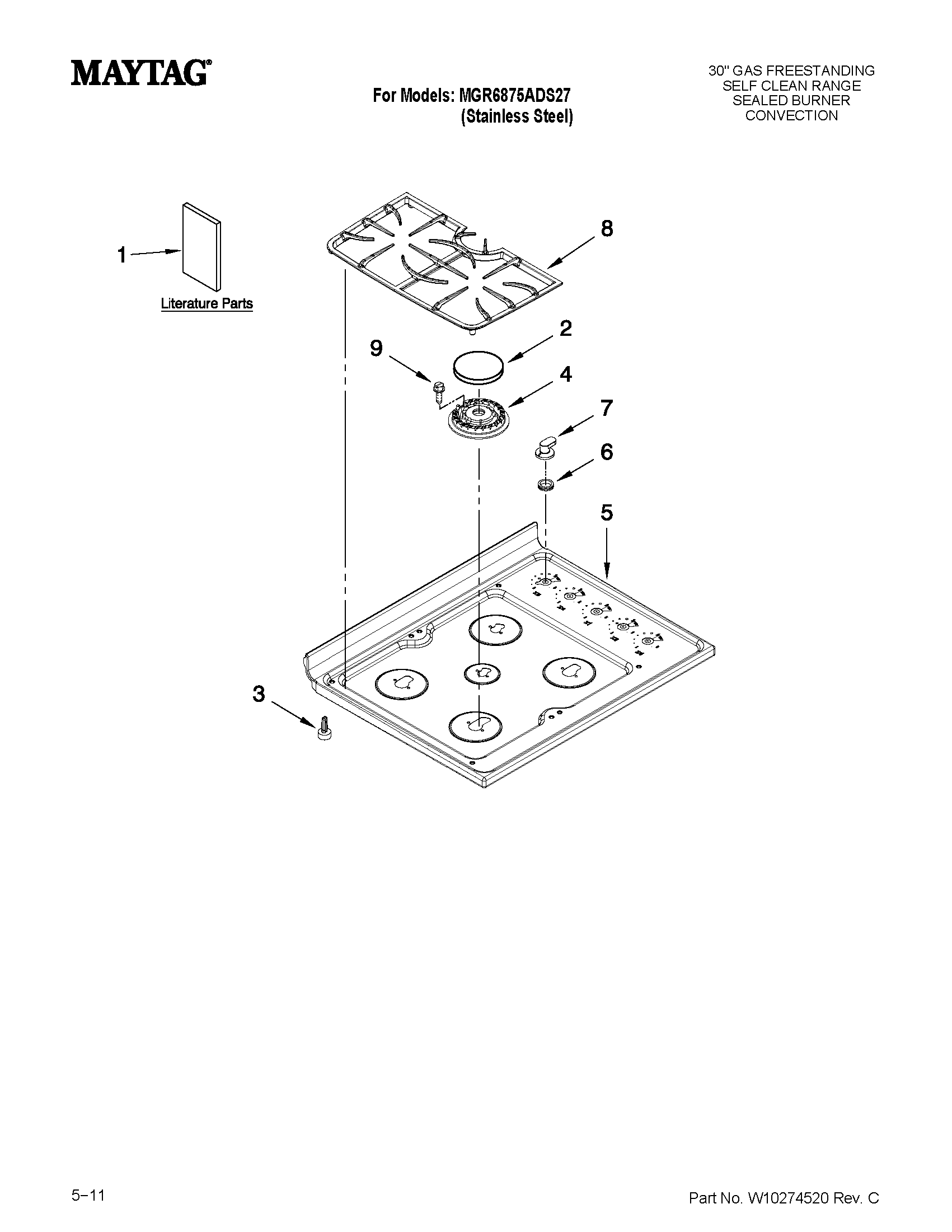 COOKTOP PARTS