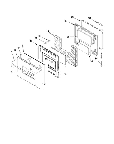 Oven door parts