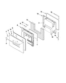Oven door parts