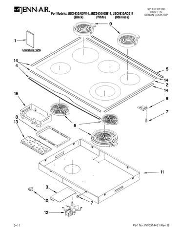 Cooktop parts