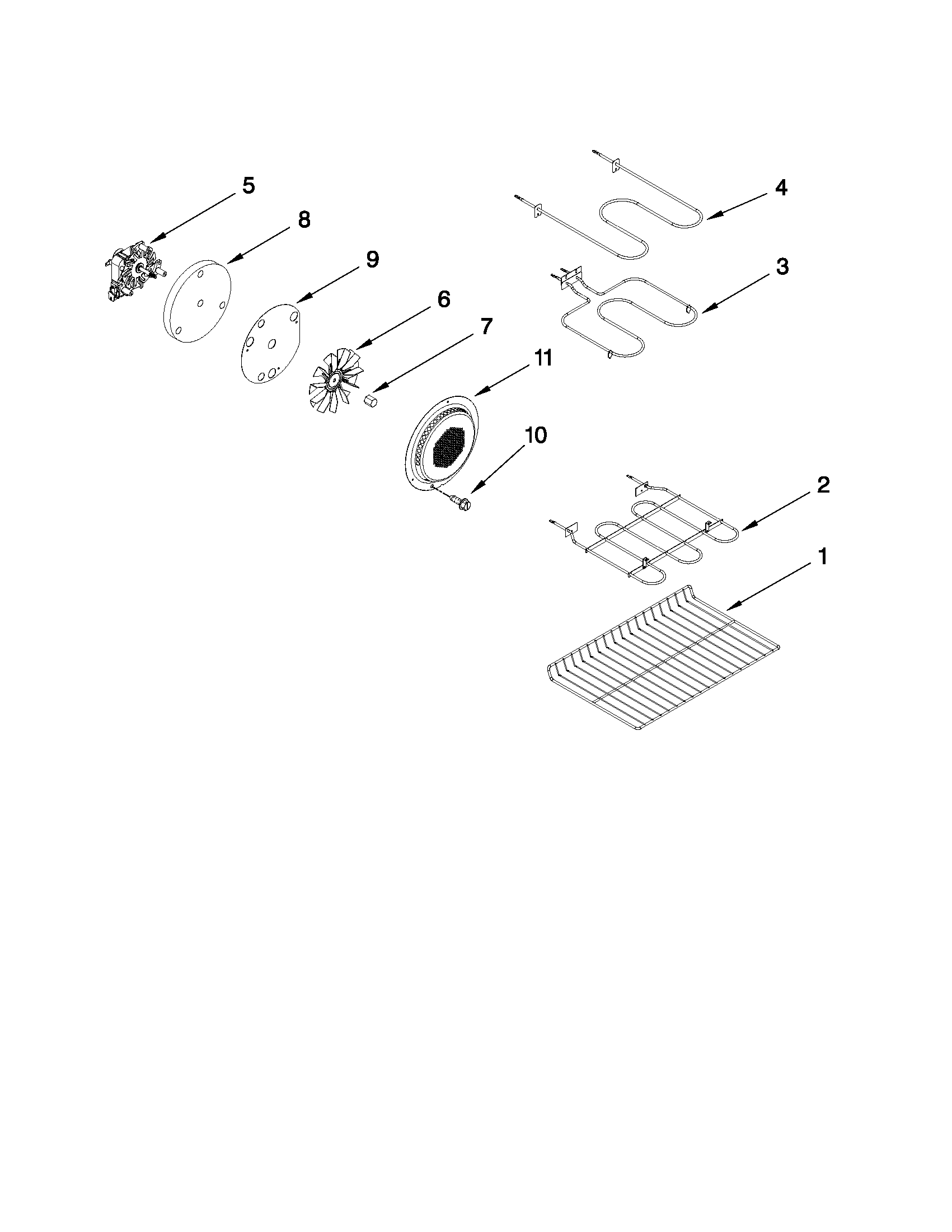 Internal oven parts