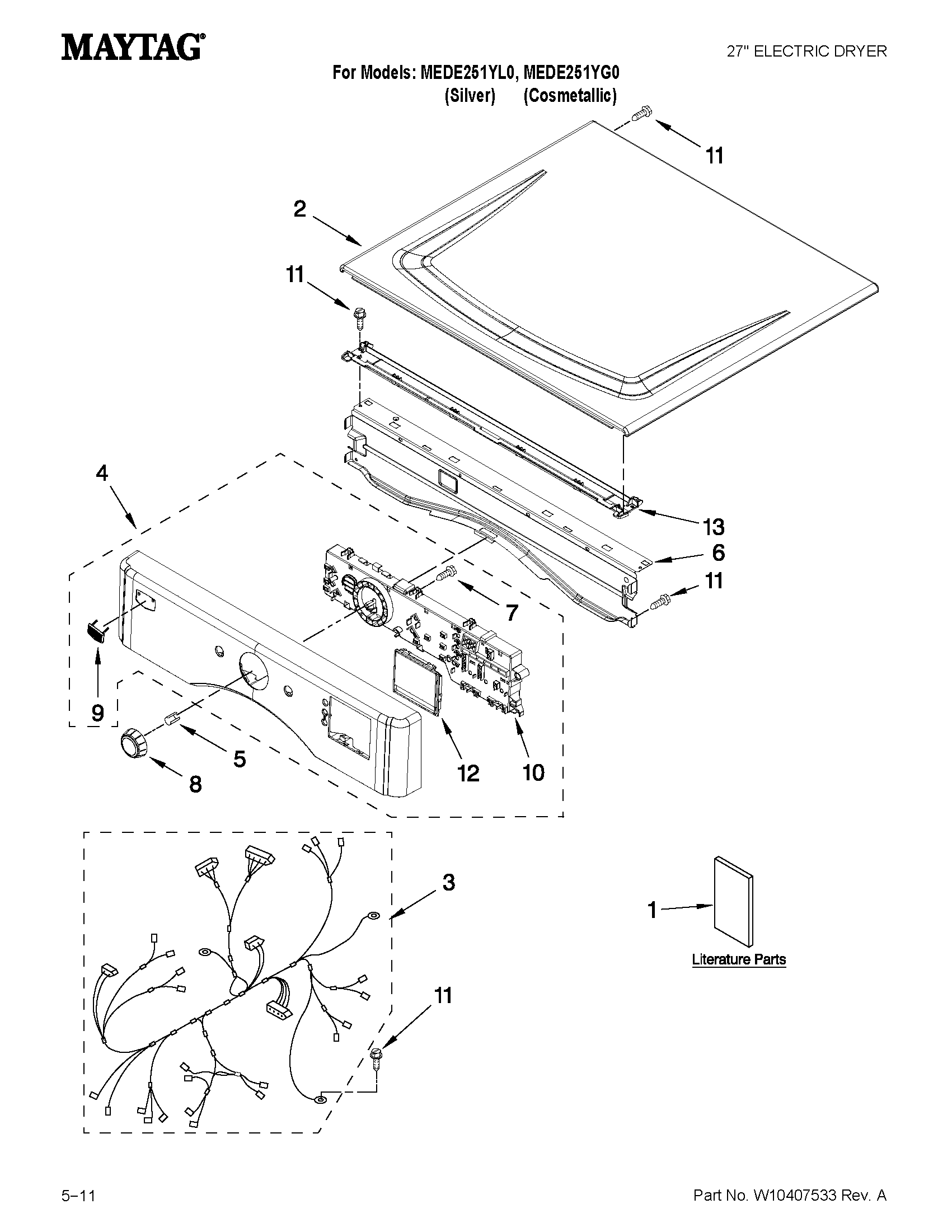 Top and console parts