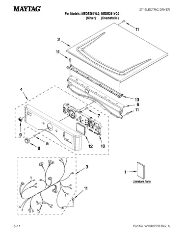 Top and console parts