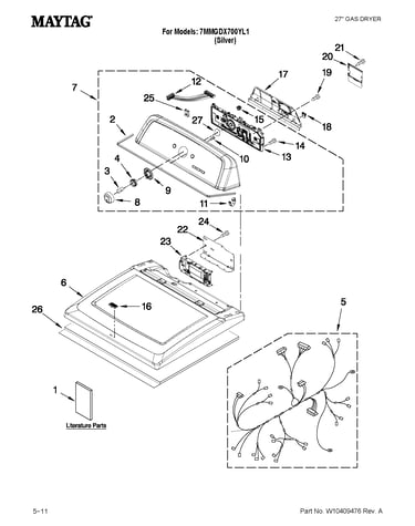 Top and console parts