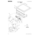 Maytag MEDE201YW0 top and console parts diagram