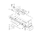 Maytag MSD2573VEB02 motor and ice container parts diagram