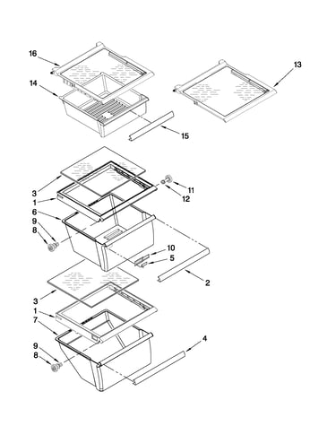 Refrigerator shelf parts