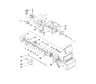 Maytag MSD2574VEW11 motor and ice container parts diagram