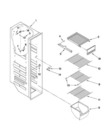 Freezer liner parts