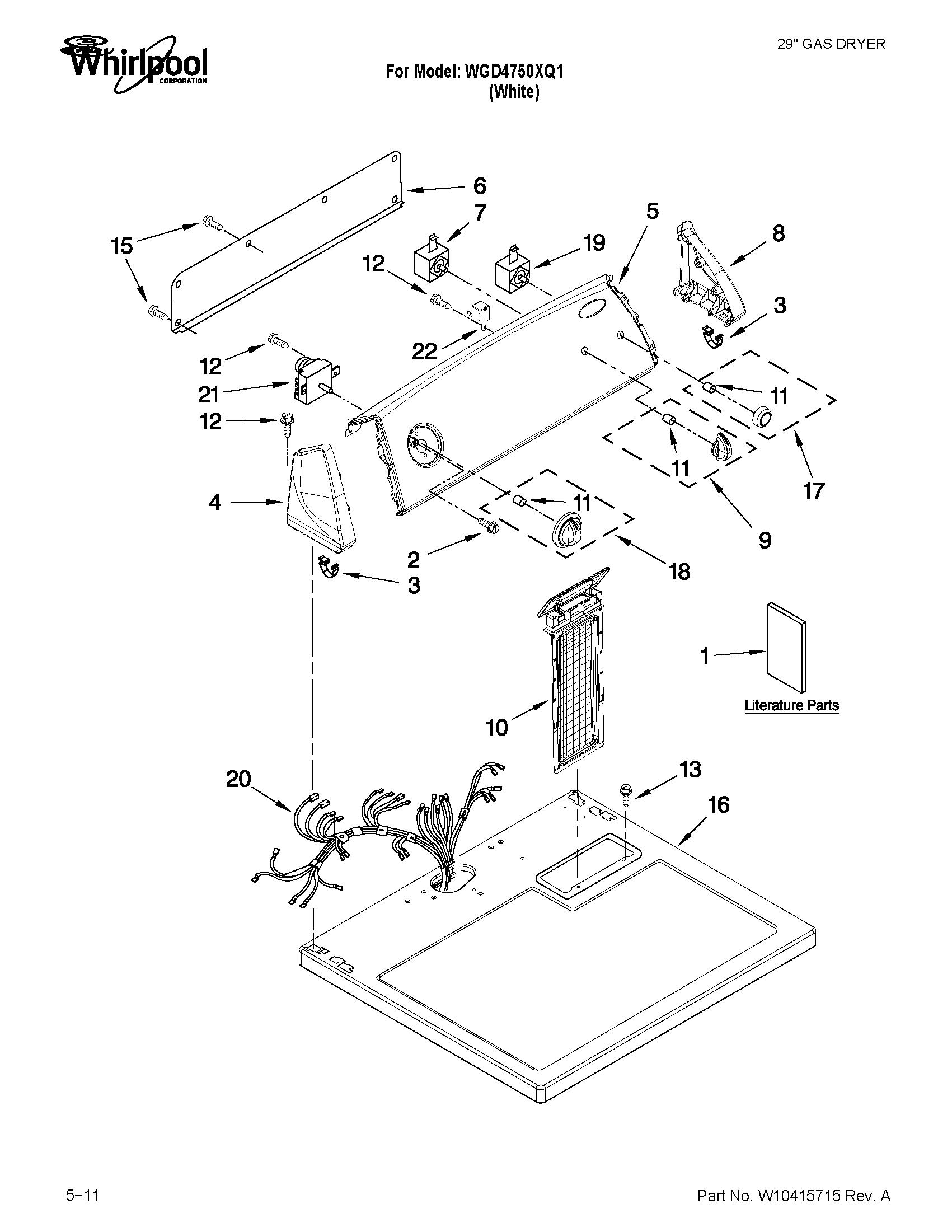 Top and console parts