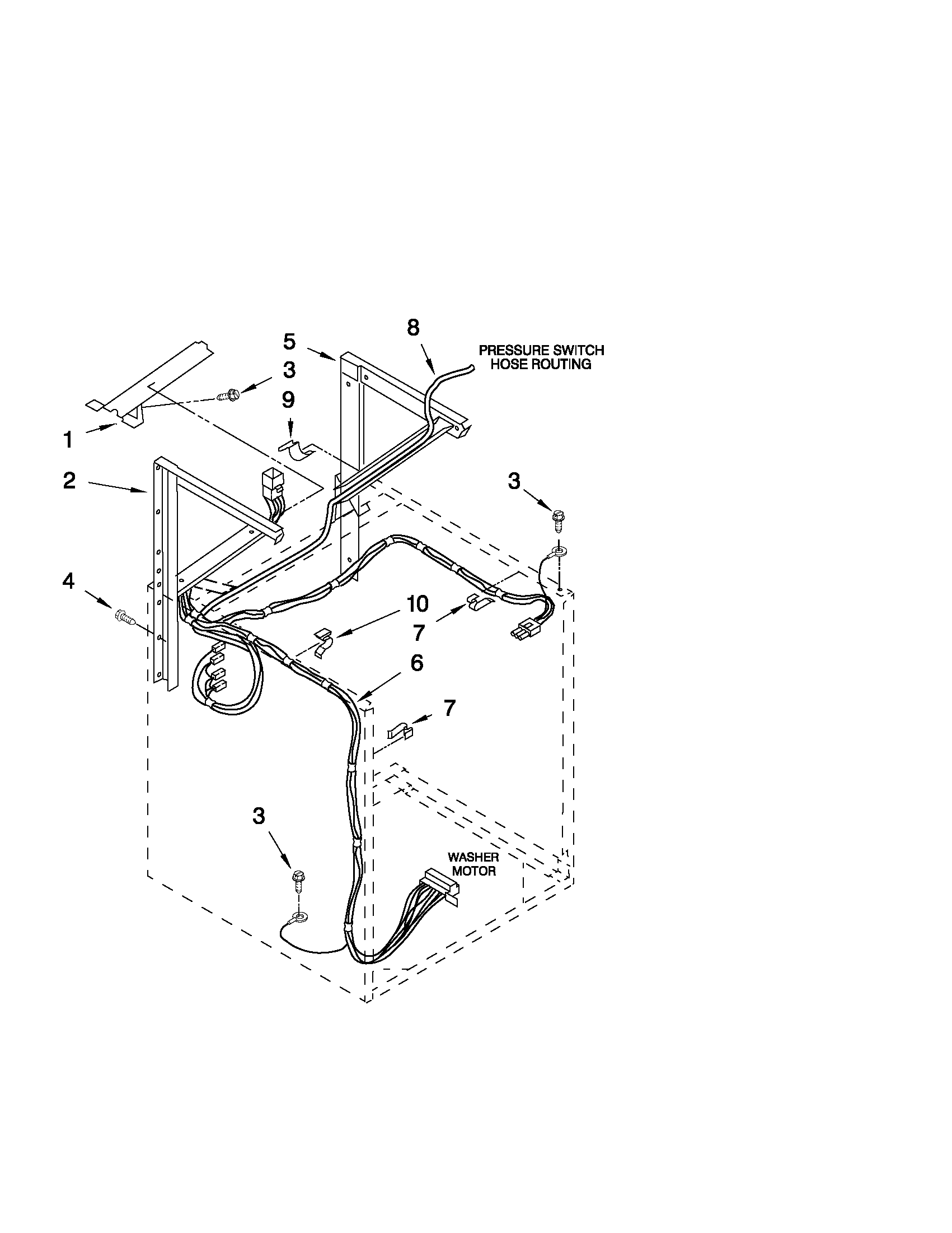 Dryer support and washer parts