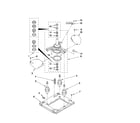 Whirlpool LTG5243DQA machine base parts diagram