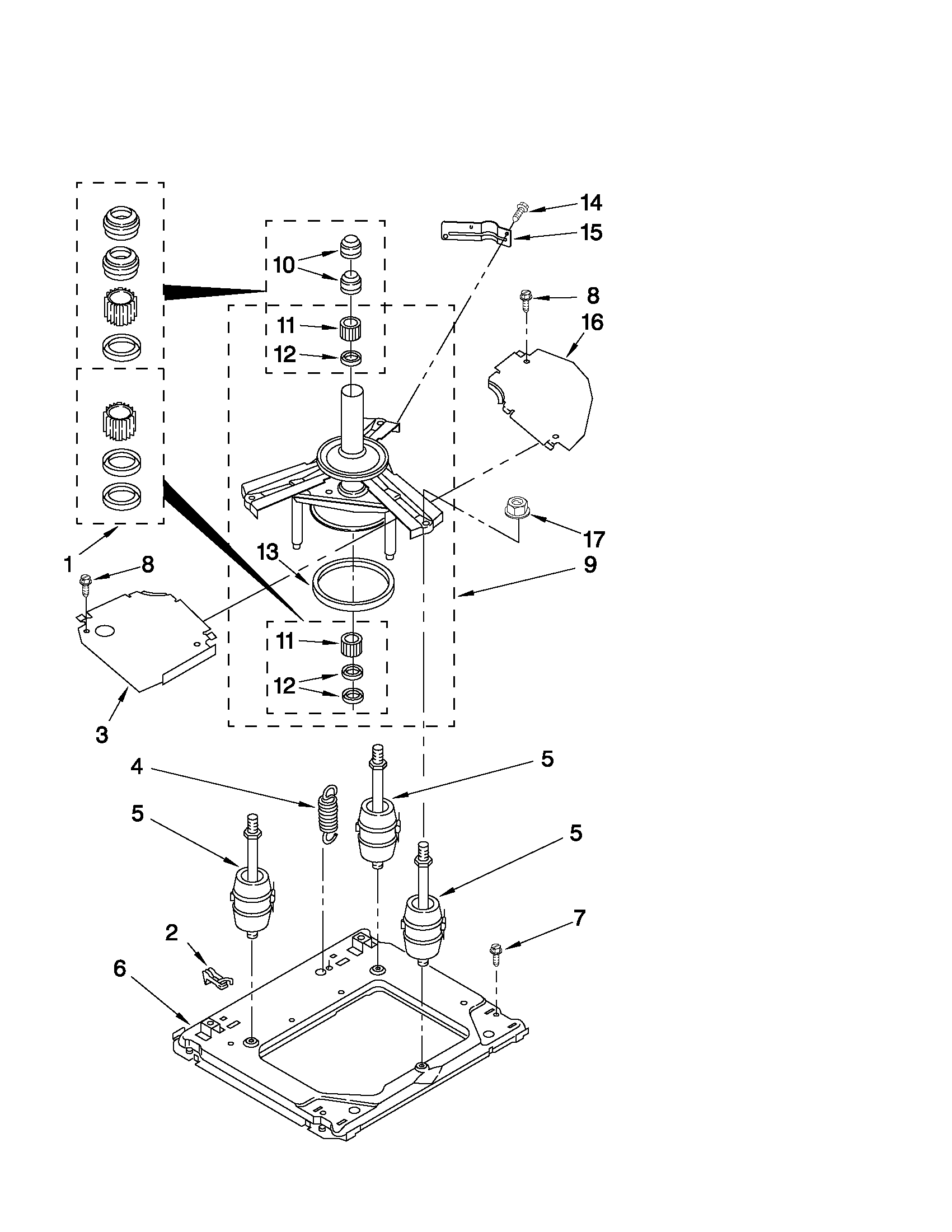 Machine base parts