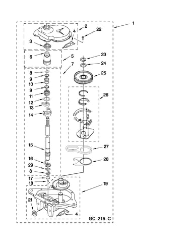 Gearcase parts