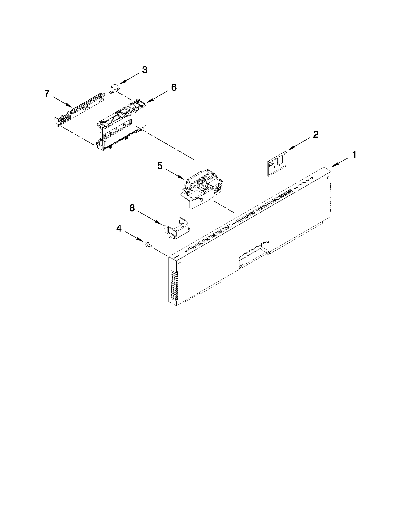 CONTROL PANEL AND LATCH PARTS