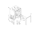 Whirlpool 7DU1100XTSS5 tub and frame parts diagram