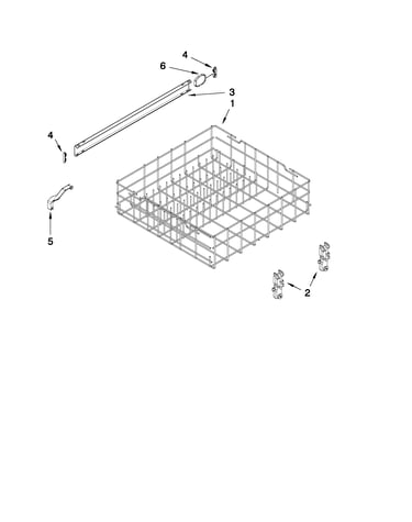 Upper rack and track parts