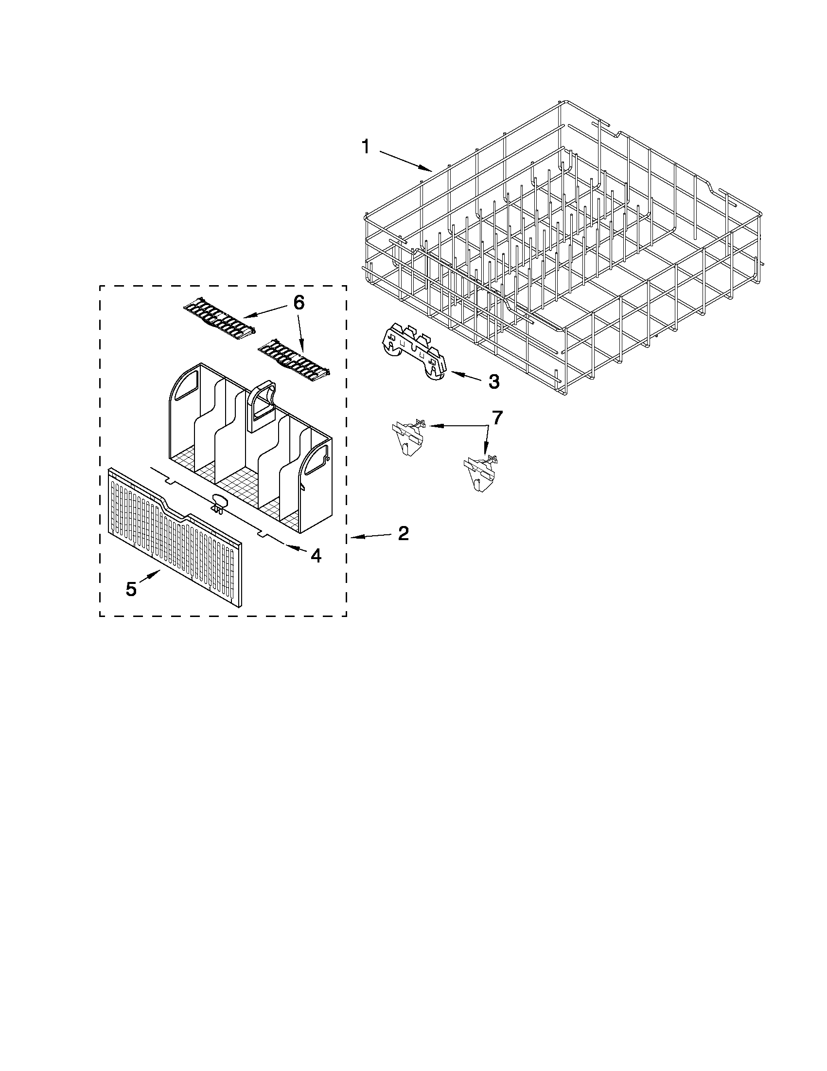 Lower rack parts