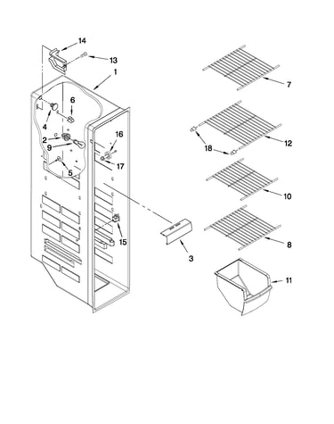 Freezer liner parts
