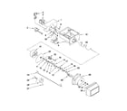 Whirlpool ED5KVEXVB03 motor and ice container parts diagram