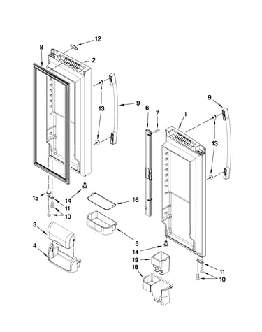 Refrigerator door parts