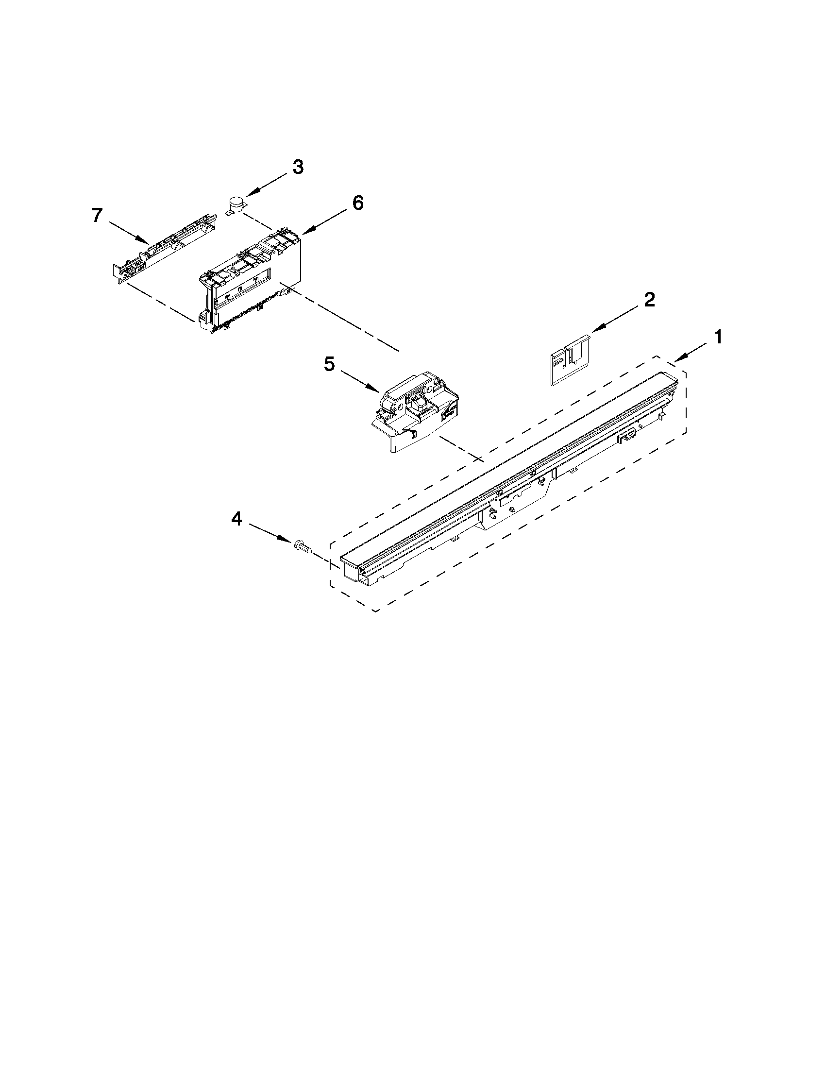 Control panel and latch parts